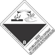 UN3028 Accumulateurs Secs Contenant De L Hydroxyde De Potassium Solide