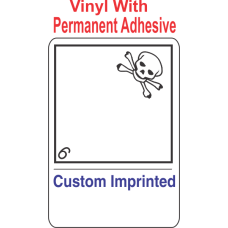 Poison Class 6.2 Custom Imprinted Shipping Name (Extended) Vinyl Int Wordless Labels
