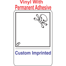 Toxic Class 6.1 Custom Imprinted Shipping Name (Extended) Vinyl Int Wordless Labels