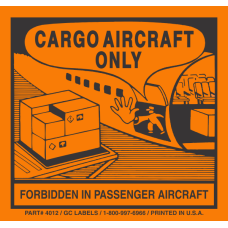 Cargo Aircraft Only Label