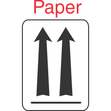 DOT Approved Black Up Arrow Orientation Label Paper