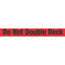 Do Not Double Deck Fluorescent Red Label