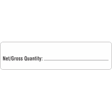 Net-Gross Quantity Labels