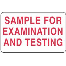 Sample for Examination Label
