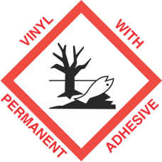 2 inch x 2 inch GHS Environmental Hazard Vinyl Label