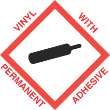 2 inch x 2 inch GHS Gas Cylinder Vinyl Label