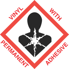 2 inch x 2 inch GHS Health Hazard Vinyl Label