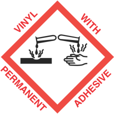 4 inch x 4 inch GHS Corrosion Vinyl Label