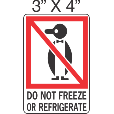 Pictorial Do Not Freeze Or Refrigerate Label 3in x 4in