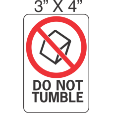 Pictorial Do Not Tumble Label 3in x 4in