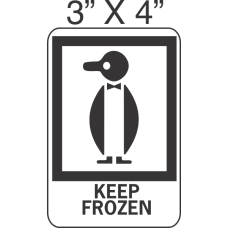 Pictorial Keep Frozen Label 3in x 4in
