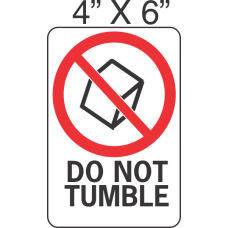 Pictorial Do Not Tumble Label 4in x 6in