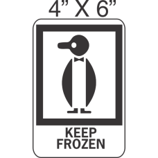 Pictorial Keep Frozen Label 4in x 6in