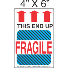 Pictorial This End Up Red Blue and Black Label 4in x 6in