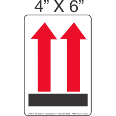 Pictorial Up Arrows Red and Black Label 4in x 6in