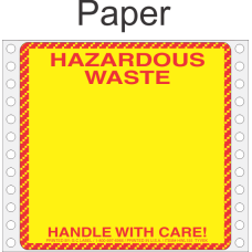 Hazardous Waste Paper Labels HWL155P