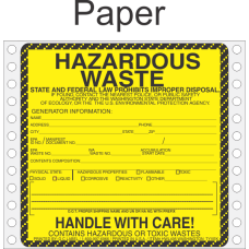 Hazardous Waste Washington Paper Labels HWL495WAP