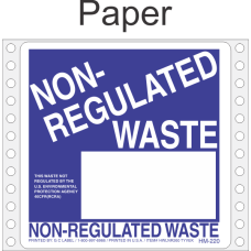 Non-Regulated Waste Paper Labels HWL260P