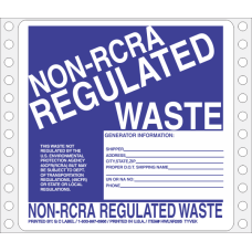 Non-Regulated Waste Paper Labels HWL265P