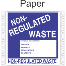 Non-Regulated Waste Paper Labels HWL280P