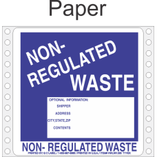 Non-Regulated Waste Paper Labels HWL285P