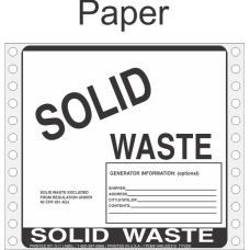 Solid Waste Paper Labels HWL315P