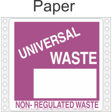 Universal Waste-Non Regulated Paper Labels HWL625P