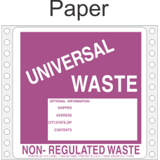Universal Waste Paper Labels HWL615P