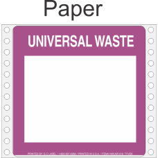 Universal Waste Paper Labels HWL616P