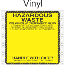 Hazardous Waste California Vinyl Labels HWL150V