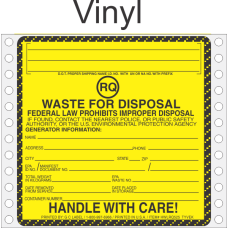 Hazardous Waste RQ Vinyl Labels HWL525V