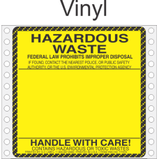 Hazardous Waste Vinyl Labels HWL160V