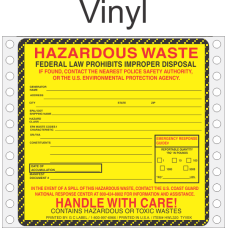 Hazardous Waste Vinyl Labels HWL320V