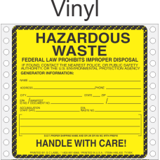 Hazardous Waste Vinyl Labels HWL400V
