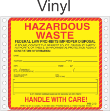 Hazardous Waste Vinyl Labels HWL405V