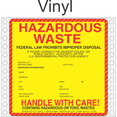 Hazardous Waste Vinyl Labels HWL415V