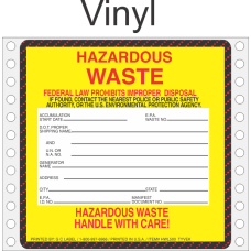 Hazardous Waste Vinyl Labels HWL500V
