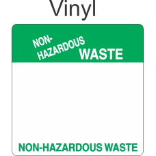 Non-Hazardous Waste Vinyl Labels HWL802V