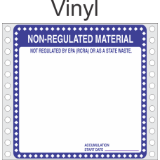 Non Regulated Material Vinyl Labels HWL276V