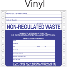Non-Regulated Waste Vinyl Labels HWL270V