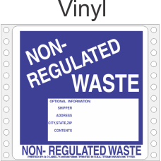 Non-Regulated Waste Vinyl Labels HWL285V
