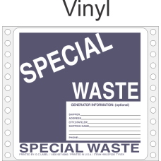 Special Waste Vinyl Labels HWL300V