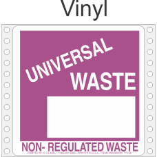 Universal Waste-Non Regulated Vinyl Labels HWL625V