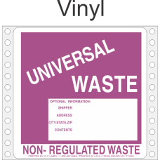 Universal Waste Vinyl Labels HWL615V