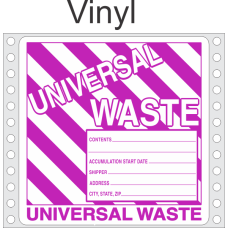 Universal Waste Vinyl Labels HWL626V