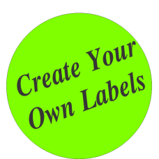 Create Your Own Fluorescent Chartreuse Circle Labels