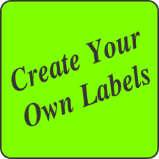 Create Your Own Fluorescent Chartreuse Square Labels