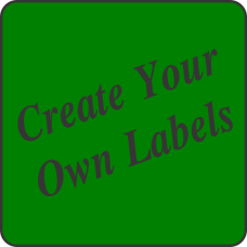 Create Your Own Fluorescent Green Square Labels