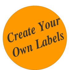 Create Your Own Fluorescent Orange Circle Labels