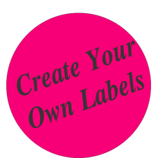 Create Your Own Fluorescent Pink Circle Labels